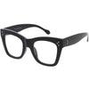 High Fashion Horn Rimmed Blue Light Protected Chunky Glasses D293