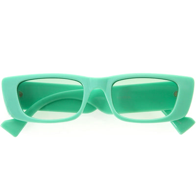 Retro Colored Pastel Wide Chunky Square Sunglasses D295
