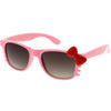 Kids Cute Kitty Colorful Bow Square Sunglasses D300