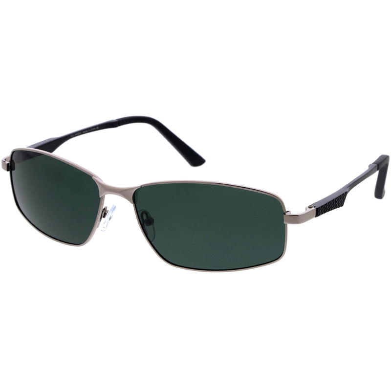 Premium Classic Neo Metal Wire Rectangular Polarized Sunglasses D301