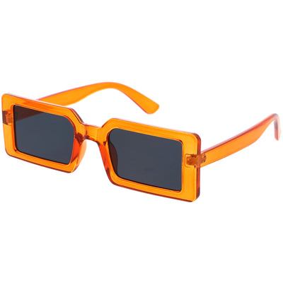 Public Desire Thick Plastic Frame 90s Sunglasses With Metallic Lens in  Orange | Lyst