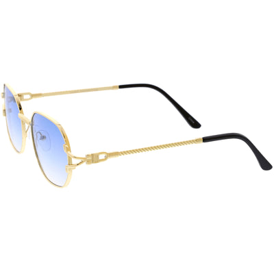 Elegant Boho-Inspired Thin Metal Circular Round Sunglasses D310