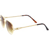 Elegant Boho-Inspired Thin Metal Circular Round Sunglasses D310