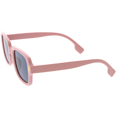 Everyday Mid Temple Horn Rimmed Square Sunglasses D315